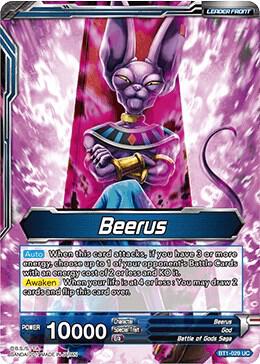 Beerus // Beerus, God of Destruction BT1-029 Galactic Battle Dragon Ball Super 