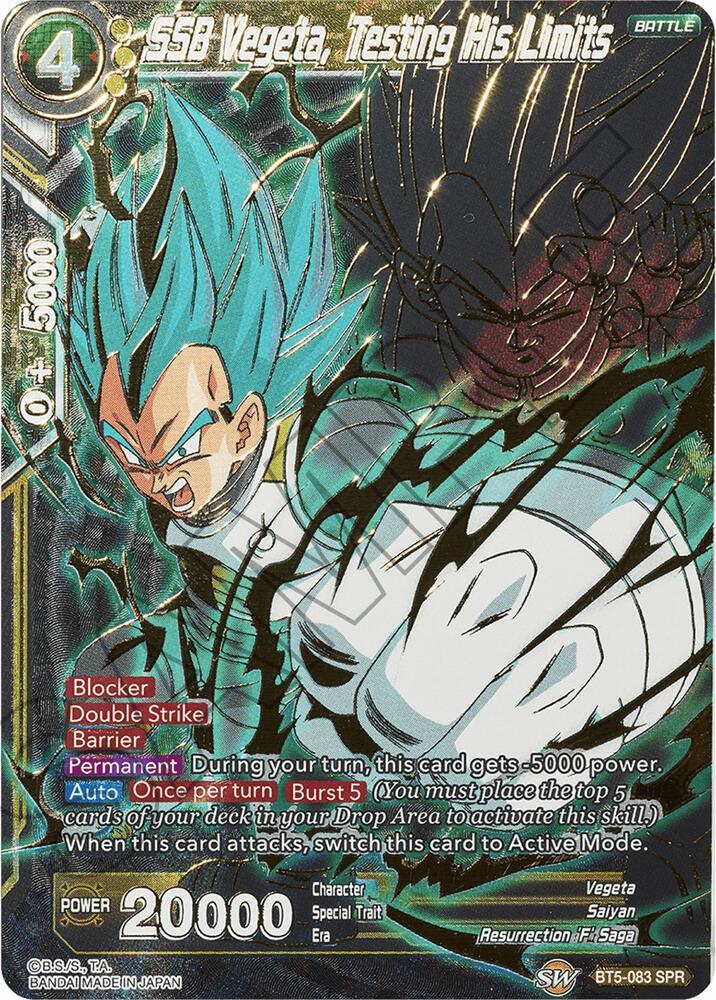 SSB Vegeta, Testing His Limits (SPR) BT5-083 Miraculous Revival Dragon Ball 