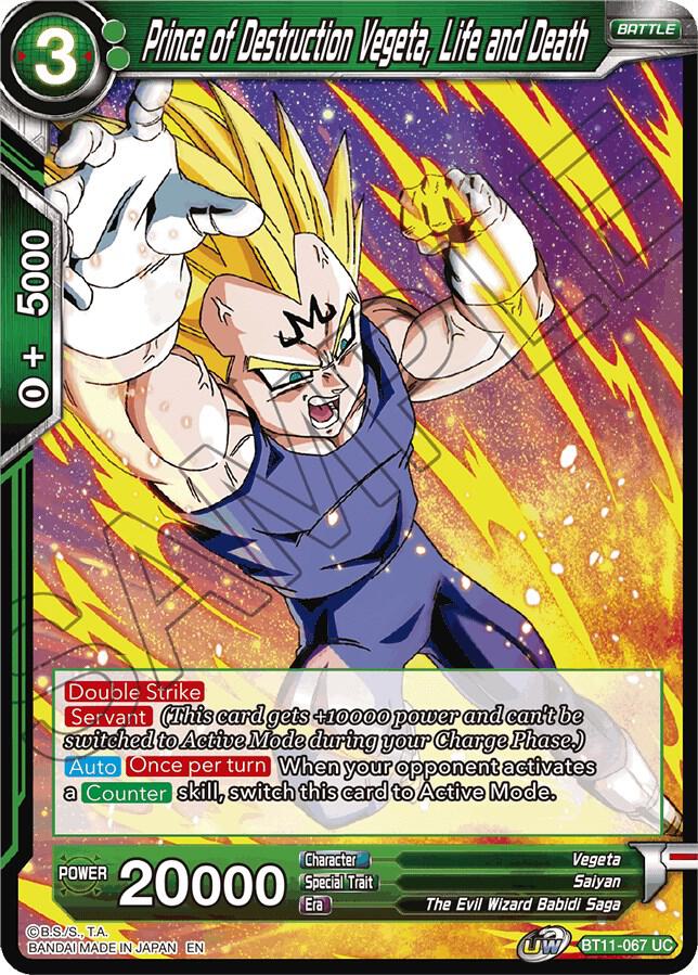 Prince of Destruction Vegeta, Life and Death BT11-067 Vermilion Bloodline 