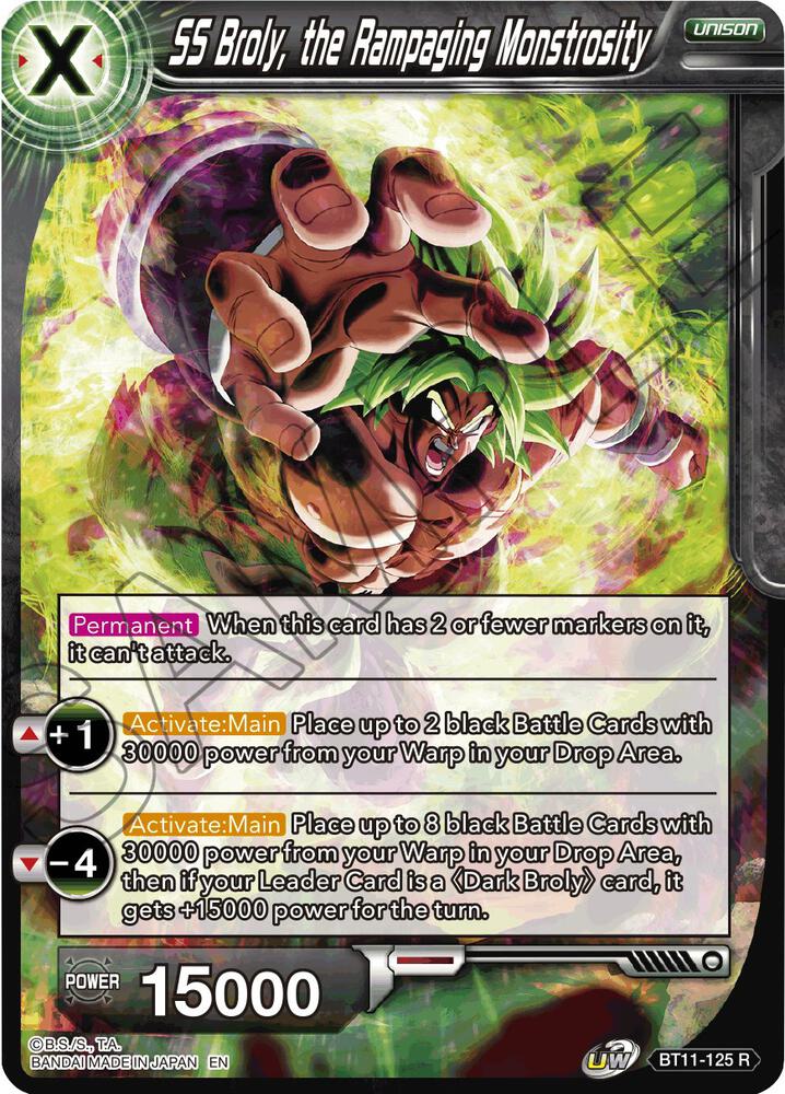 SS Broly, the Rampaging Monstrosity BT11-125 Vermilion Bloodline 