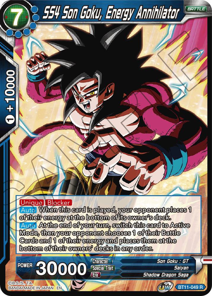 SS4 Son Goku, Energy Annihilator BT11-049 Vermilion Bloodline 