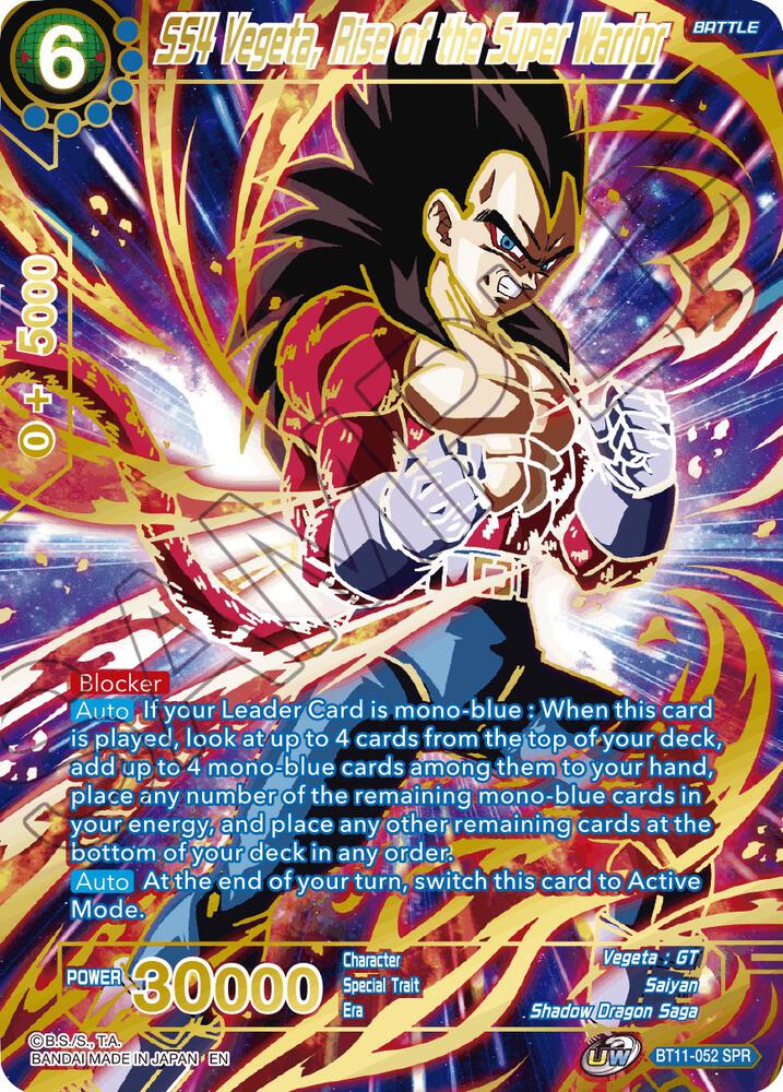 SS4 Vegeta, Rise of the Super Warrior (SPR) BT11-052 Vermilion Bloodline 