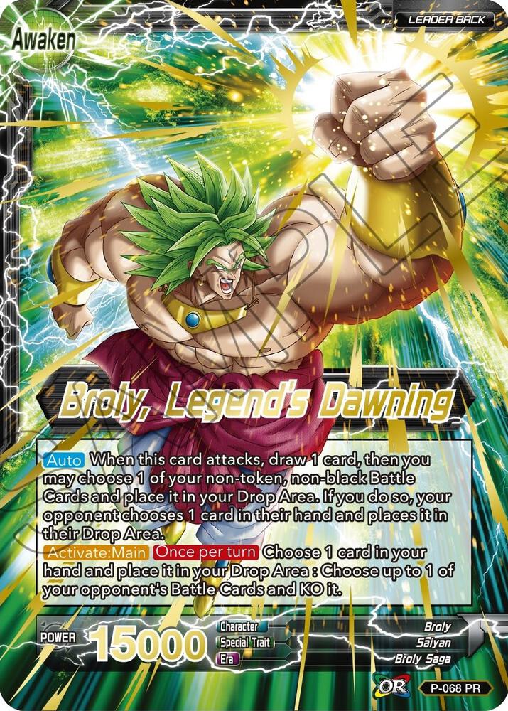 Broly // Broly, Legend's Dawning (Gold Stamped) P-068 Mythic Booster 