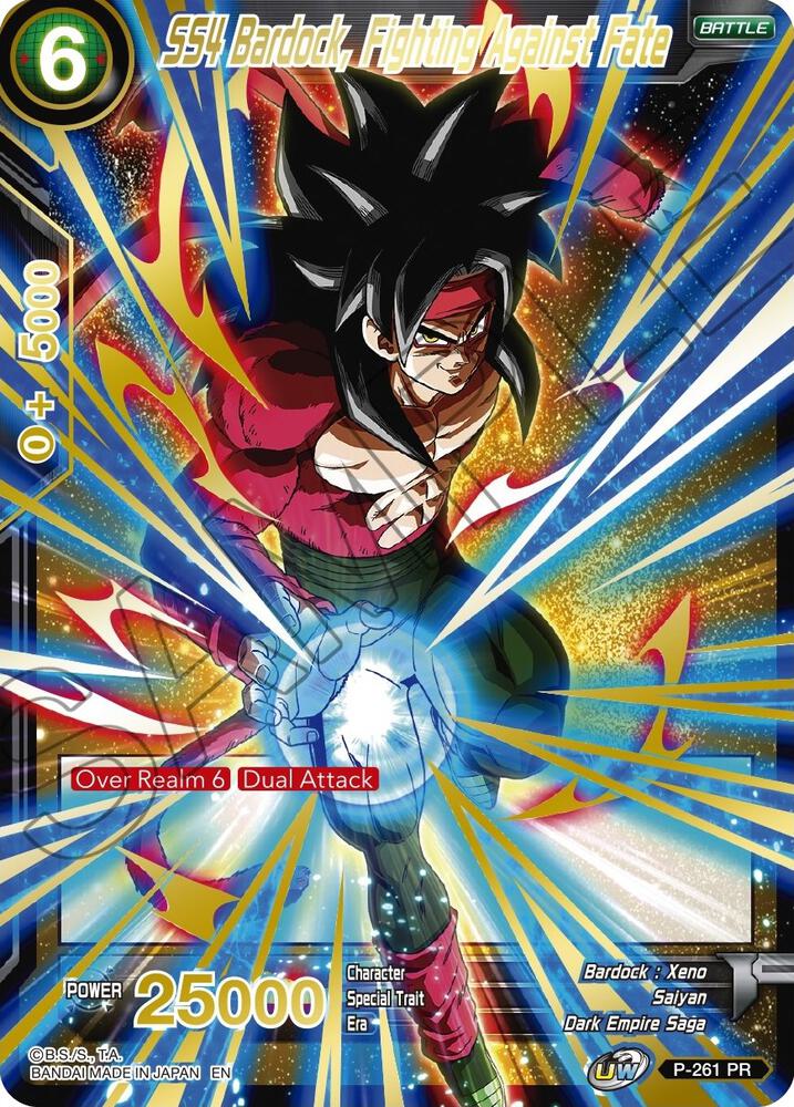 SS4 Bardock, Fighting Against Fate (Gold Stamped) P-261 Mythic Booster 