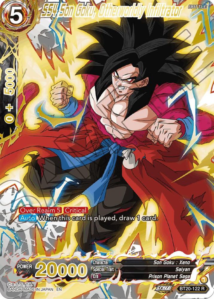 SS4 Son Goku, Otherworldly Infiltrator (Gold-Stamped) BT20-122 Power Absorbed 