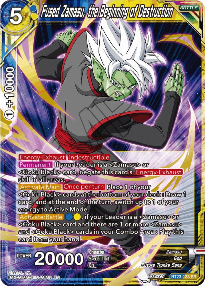Fused Zamasu, the Beginning of Destruction BT23-133 Perfect Combination 