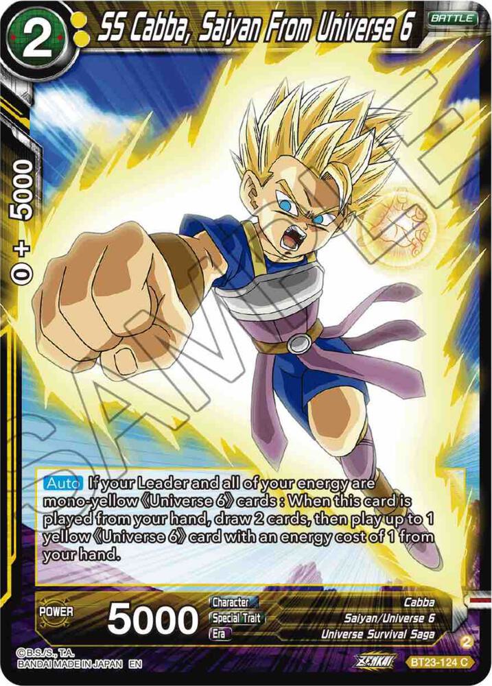 SS Cabba, Saiyan From Universe 6 BT23-124 Perfect Combination 