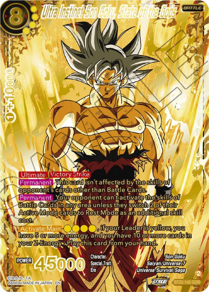 Ultra Instinct Son Goku, State of the Gods (GDR) BT23-140 Perfect Combination 
