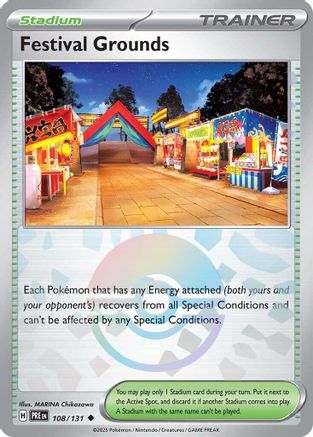 Festival Grounds (Poke Ball Pattern) 108/131 Holo Prismatic Evolutions Pokemon 