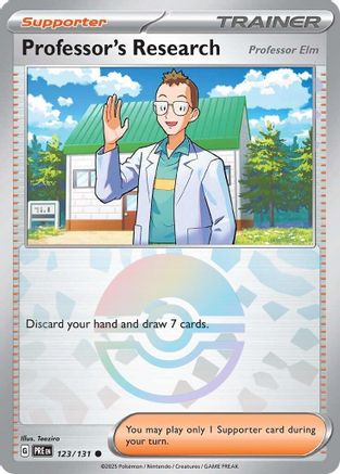 Professor's Research (Poke Ball Pattern) 123/131 Holo Prismatic Evolutions 