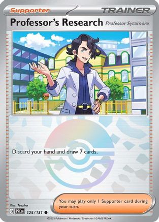 Professor's Research  (Poke Ball Pattern) 125/131 Holo Prismatic Evolutions 