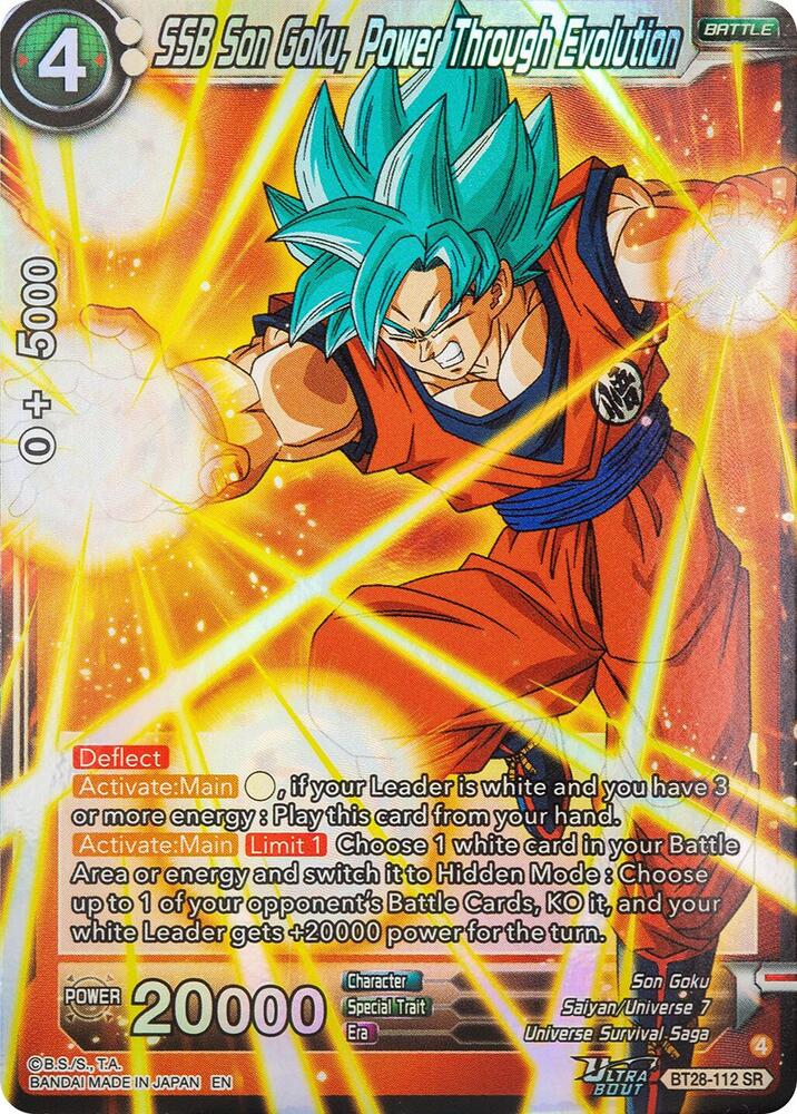 SSB Son Goku, Power Through Evolution BT28-112 Prismatic Clash 