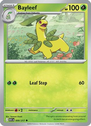 Bayleef 009/217 ME: Ascended Heroes Reverse Holo Uncommon Pokemon