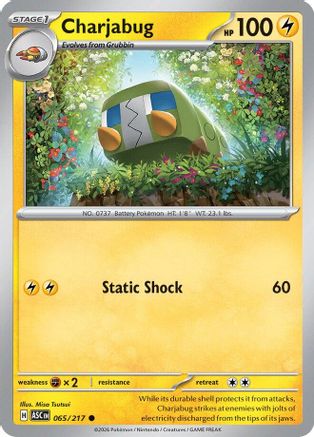 Charjabug 065/217 ME: Ascended Heroes Reverse Holo Common Pokemon