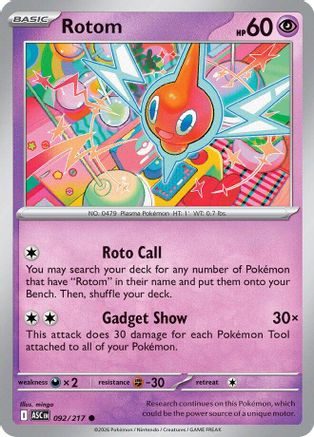 Rotom 092/217 ME: Ascended Heroes Reverse Holo Common Pokemon
