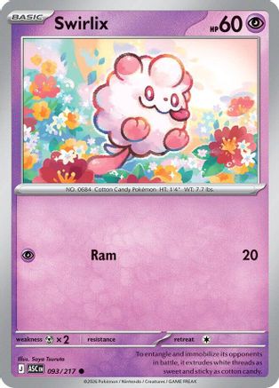 Swirlix 093/217 ME: Ascended Heroes Reverse Holo Common Pokemon