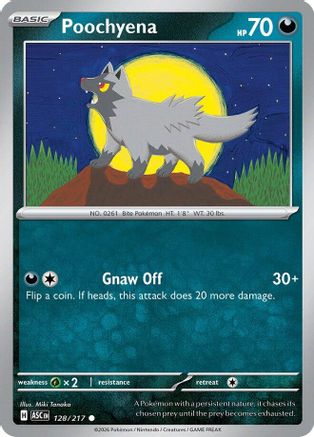 Poochyena 128/217 ME: Ascended Heroes Reverse Holo Common Pokemon