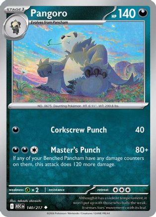 Pangoro 140/217 ME: Ascended Heroes Reverse Holo Uncommon Pokemon