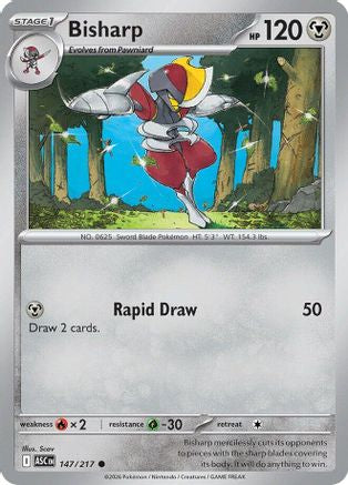 Bisharp 147/217 ME: Ascended Heroes Reverse Holo Common Pokemon