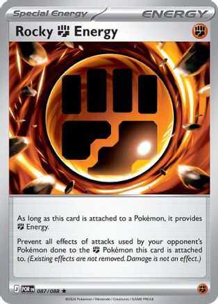 Rocky Fighting Energy 087/088 Rare Perfect Order Pokemon Near Mint