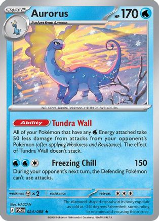 Aurorus 024/088 Rare Perfect Order Pokemon Near Mint