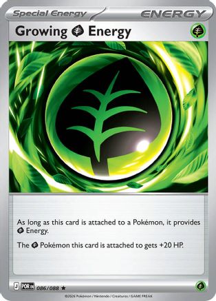 Growing Grass Energy 086/088 Rare Perfect Order Pokemon Near Mint
