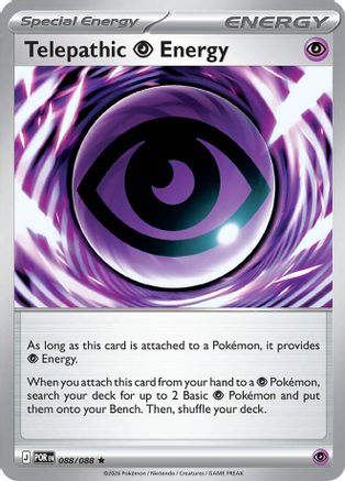 Telepathic Psychic Energy 088/088 Rare Perfect Order Pokemon Near Mint