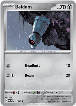 Beldum 059/086 ME04: Chaos Rising Common Pokemon