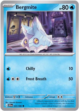 Bergmite 023/086 ME04: Chaos Rising Common Reverse Holo