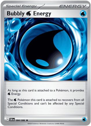 Bubbly W Energy 084/086 ME04: Chaos Rising Rare Holo Pokemon