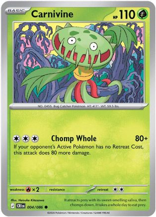Carnivine 004/086 ME04: Chaos Rising Common Reverse Holo