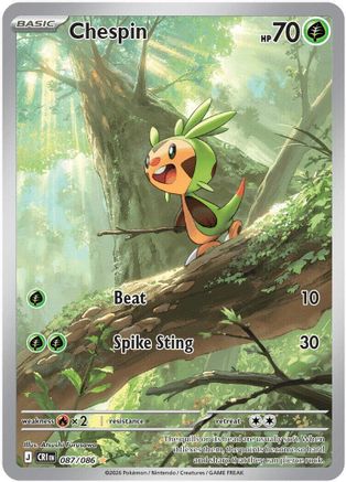 Chespin 087/086 ME04: Chaos Rising Shiny Rare Pokemon