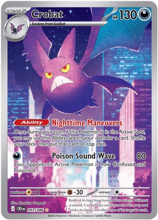 Crobat 093/086 ME04: Chaos Rising Shiny Rare Pokemon