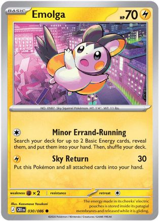 Emolga 030/086 ME04: Chaos Rising Common Reverse Holo