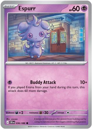 Espurr 036/086 ME04: Chaos Rising Common Reverse Holo