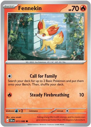 Fennekin 011/086 ME04: Chaos Rising Common Pokemon