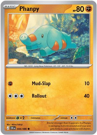 Phanpy 044/086 ME04: Chaos Rising Common Reverse Holo