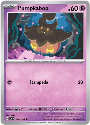 Pumpkaboo 040/086 ME04: Chaos Rising Common Reverse Holo