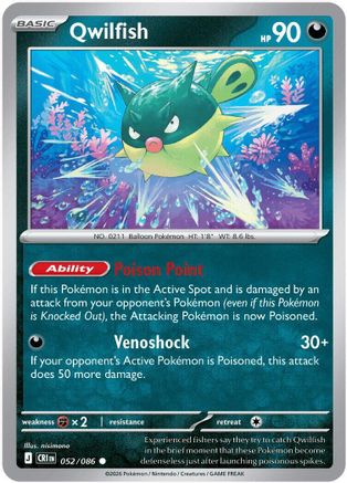 Qwilfish 052/086 ME04: Chaos Rising Common Pokemon