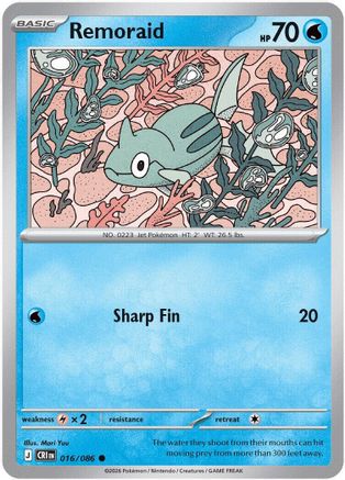 Remoraid 016/086 ME04: Chaos Rising Common Reverse Holo