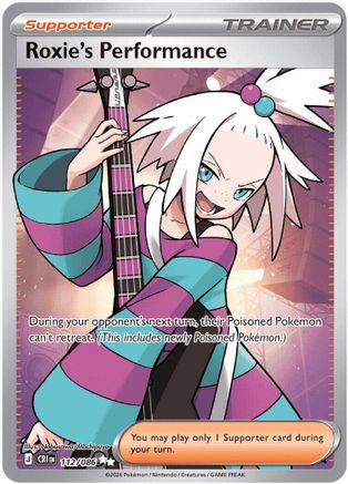 Roxie's Performance 112/086 ME04: Chaos Rising Ultra Rare Pokemon