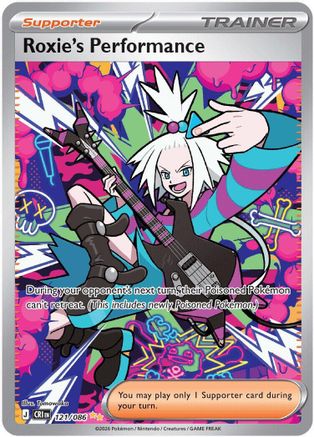 Roxie's Performance 121/086 ME04: Chaos Rising Special Illustration Rare Pokemon