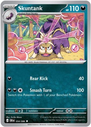 Skuntank 054/086 ME04: Chaos Rising Uncommon Reverse Holo