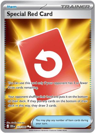Special Red Card 113/086 ME04: Chaos Rising Ultra Rare Pokemon