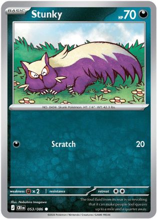 Stunky 053/086 ME04: Chaos Rising Common Pokemon