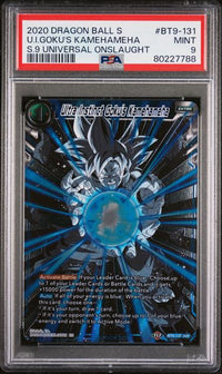 2020 DRAGON BALL SUPER CARD GAME SERIES 9 UNIVERSAL ONSLAUGHT #BT9-131 UI GOKU'S KAMEHAMEHA ICONIC ATTACK RARE PSA 9