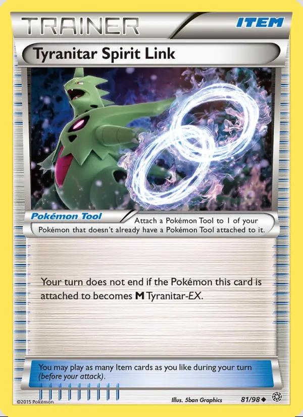 Image of Tyranitar Spirit Link Ancient Origins (AOR) #81
