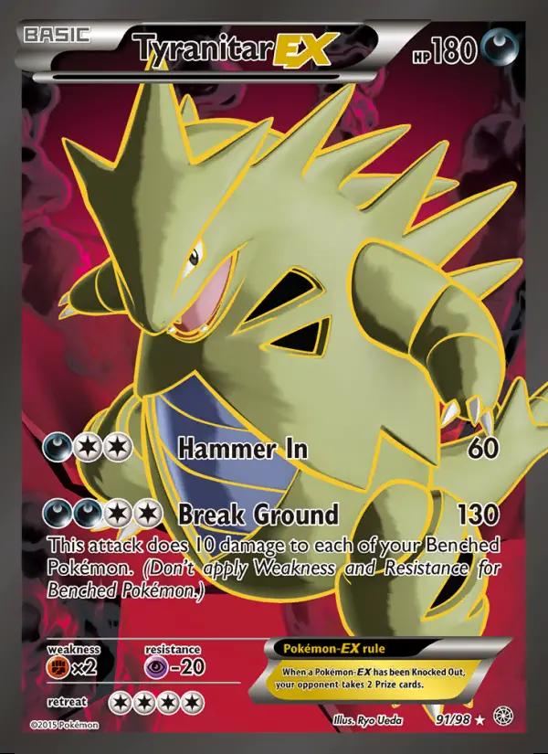 Image of Tyranitar-EX Ancient Origins (AOR) #91