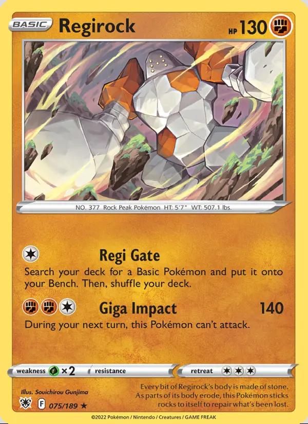 Image of Regirock Astral Radiance (ASR) #075