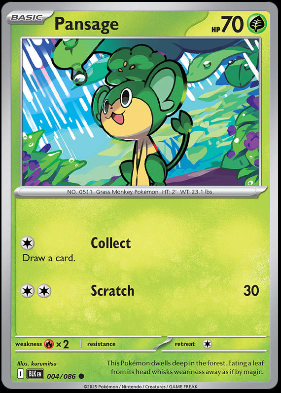 Image of Pansage Black Bolt (BLK) #4